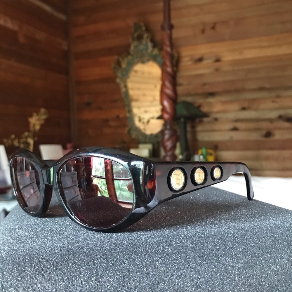 Fendi Tortoise Gold Logo Sunglasses